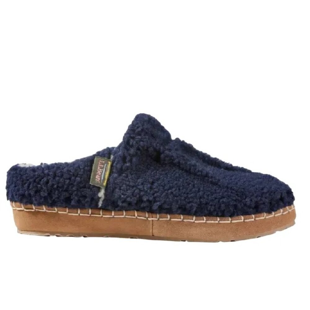 L.L. BEAN Cozy Slipper Slides in Bright Navy SZ 9.5